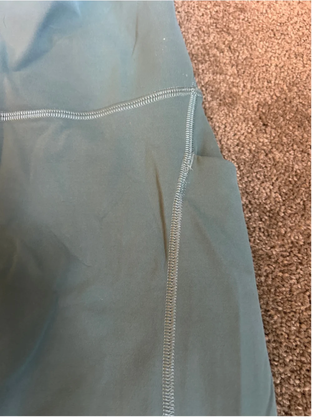 Lululemon Wunder Train High-Rise Leggings w/Pockets in Grey Eucalyptus, Sz 4